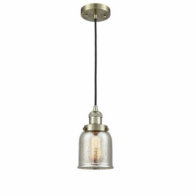 Bell - 1 Light Cord Hung Mini Pendant In Industrial Style-10 Inches Tall and 5 Inches Wide