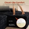 XIZZI No Assembly Sectional Sofa Set w/ Chaise - Plush/Corduroy Fabric, High-Resilience Foam, Beige/Black/Gray - Ships Compressed & Ready to Use - 4 of 4