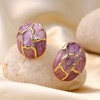 SOHI Women's The Veined Stud Earrings - 2 of 4