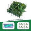 20x20 Inch Artificial Grass Wall Panels (20 Zip Tiles) - Greenery Backdrop & Privacy Screen - 12-Pack for Indoor/Outdoor Decor - 4 of 4