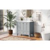 Okak 36" Retro Bathroom Vanity with Sink Freestanding Bathroom Resin Sink Vanities with 2 Drawers and 4 Doors Large Storage for Bathroom - 4 of 4