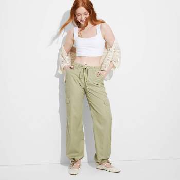 Women's High-rise Cargo Utility Pants - Wild Fable™ Light Yellow S : Target
