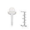 Slickblue Women's Bridal Ring – with Simulated Pearl, Baguette and Round Cubic Zirconia, Size Options 5-10 - 4 of 4
