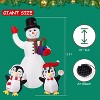 GAOMON Christmas Inflatables Outdoor Decorations, 8 FT Inflatable Snowman with Penguins, Gaomon Blow Up Xmas Decorations - 4 of 4