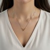 Anna-Kaci Women's Bow Pendant Necklace with Dainty Beaded Chain Design - Gold - 4 of 4