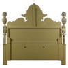 Acme Furniture 92" Eastern King Bed Cabriole Bed Light Gold Synthetic Leather and Gold Finish: Glamorous Upholstered Headboard, Cotton Texture - image 4 of 4