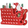 HOMCOM Christmas Advent Calendar with 24 Countdown Drawers, Reusable Wooden Holiday Decor, Xmas Gift for Kids Adults, Red - 4 of 4