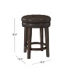 25.5" Krauss Wood Backless Swivel Counter Height Barstool Charcoal Gray - Hillsdale Furniture: Matte Finish, Rubberwood Frame - 3 of 4