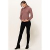 Hello Miz Women's Ribbed Knit Long Sleeve Maternity Turtleneck Sweater - 4 of 4