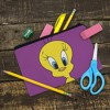 Looney Tunes Tweety Bird Makeup Cosmetic Bag Organizer Pouch - 2 of 4