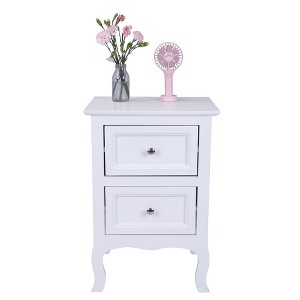 Karl Home 2-Drawer White MDF 15.75in. W Nightstands - 1 of 4