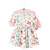 Touched by Nature Baby and Toddler Girl Organic Cotton Dress and Cardigan 2pc Set, Butterflies - 2 of 3