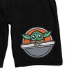 The Mandalorian Grogu In Hovercraft Men's Black Sleep Pajama Shorts - 2 of 4