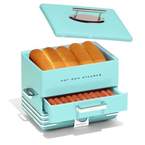 Nostalgia Hot Dog Steamer, Aqua - 1 of 4