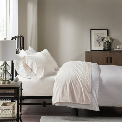 Ivory Organic Cotton Percale Twin Sheet Set