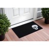 HomeRoots 17" X 29" Black and White Coir Skull Outdoor Halloween Door Mat - 2 of 3