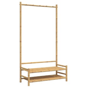 vidaXL Clothes Rack with Shelves 40.6"x15.7"x72" Bamboo - 1 of 1