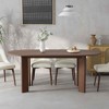 Lirago Solid Wood Oval Dining Table for 6 People Nordic style 67*33.5 Walnut - 3 of 4