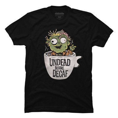 Men's Design By Humans Undead and coffee By ppmid T-Shirt