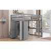 Streamdale Wood Full Size Loft Bed with Built-in Wardrobe, Desk, Storage Shelves and Drawers, Gray - 4 of 4