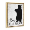 Stupell Industries Bear Feet Remove Shoes Cabin Entrance Sign Black Floater Framed Canvas Wall Art - 3 of 4