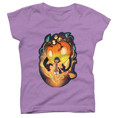 Girl's Design By Humans Halloween Spirit By AshenWorks T-Shirt