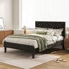 CAVINAS Twin/Full/Queen Size Upholstered Platform Bed Frame with Fabric Headboard & Wooden Slats,No Box Spring Needed - 2 of 4