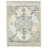 Luxe Weavers Distressed Floral Medallion Indoor Cream 8x10 Area Rug - 2 of 4