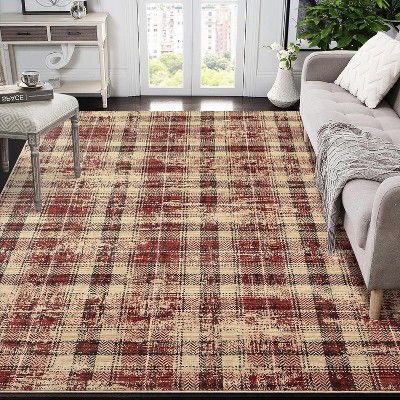 Hallway Runner Rug Washable Vintage Distressed Area Rugs Non Slip Laundry Rug Runner Floor Carpet Runners for Hallways Entryway Laundry
