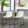 NicBex Set of 2 Dining Chairs with Faux Leather Seat and Metal Frame,Armless Chairs for Kitchen,Living Room - 2 of 4
