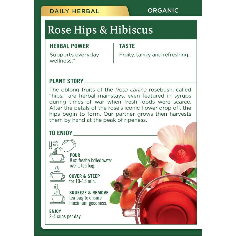 Traditional Medicinals Rose Hips with Hibiscus Organic Tea - 32ct, 2 of 7