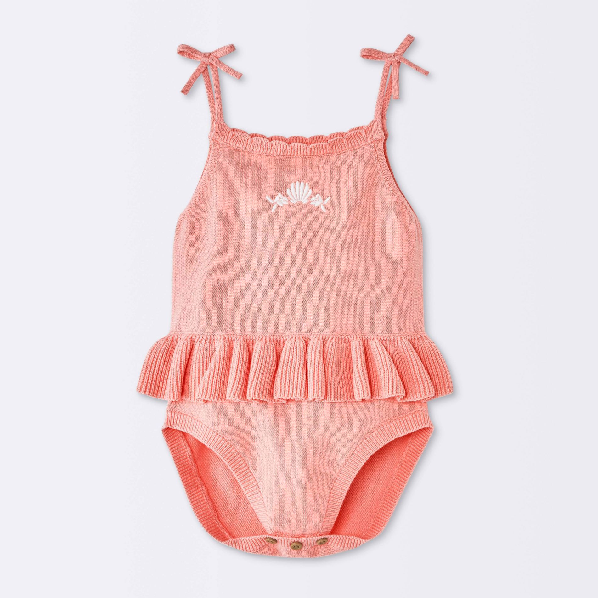 Baby Girls' Peplum Sweater Romper - Cloud Island™ Pink