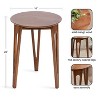 Kate and Laurel Kershaw Round Side Table, 16x16x22, Walnut Brown - 2 of 4
