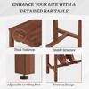 Arceso Bar Table, 38 inch Counter Bar Height Pub Table, Rectangular Acacia Wood High Top Kitchen Dining Table, Indoor Use - 4 of 4