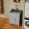 Akoasm 24 Inch Stainless Steel Bathroom Storage Cabinet-Gray - 4 of 4