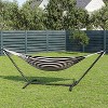 Double Hammock with Steel Stand - 2 Person Hammock Bed Indoor Outdoor, Brazilian-Style, with Carry Bag, 450lb Capacity, Portable & Easy Assembly - 2 of 4