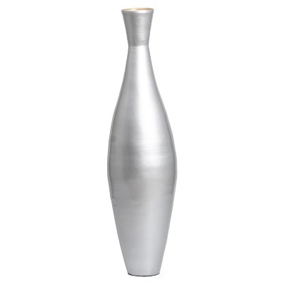 Uniquewise Tall 43 Inch Modern Narrow Trumpet Floor Vase - Elegant Home Decoration, Modern Accent Piece, Living Room Decor, Handcrafted Bamboo Art