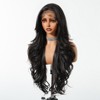 Jessie's Wig 28 Inch Long Wavy Wig Synthetic Hair 13x6 Lace Wigs Black 1 Pc/Pack - 3 of 4