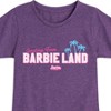 Girls' - Barbie - Greetings From Barbie Land Fitted Short Sleeve Graphic T-Shirt - 2 of 4