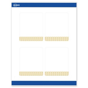 Avery Rectangle Labels, Gold Lace Trim Pattern, 4" x 3-1/3" - 1 of 4