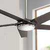 60" Minka Aire Modern Indoor Ceiling Fan with LED Light Remote Control Gun Metal Opal Glass for Living Room Kitchen Bedroom Family - image 2 of 4