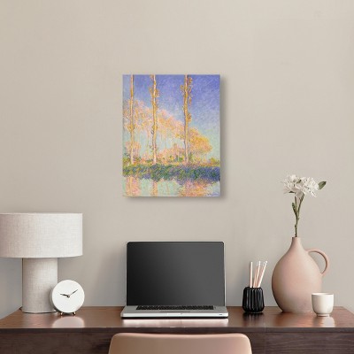 Claude Monet Poplars Gallery Wrapped Canvas Wall Art, 20" x 16"