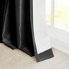 PAGED Curtains Twist Tab Lined Window Curtain Total Blackout Panel Privacy Assured for Bedroom, Living Room, L108, Black - 2 of 4
