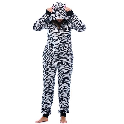 Just Love Womens One Animal Print Adult Onesie Hooded Pajamas : Target