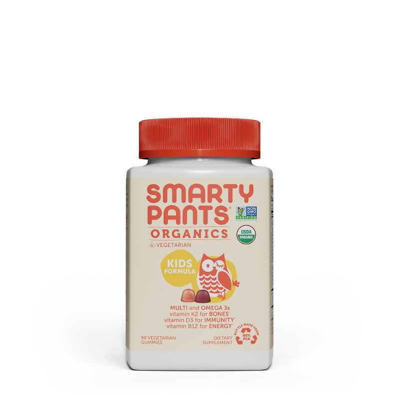 SmartyPants Organic Kids Multi &#38; Vegetarian Omega 3 Gummy Vitamins with D3, C &#38; B12 - 90 ct, 3 of 11