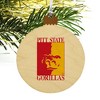 Pittsburgh State University Primary Logo Wood Christmas Tree Holiday Ornament - 4 of 4