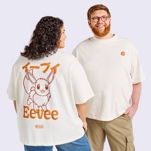Adult Eevee Graphic Print Short Sleeve Crewneck T-Shirt - Pokémon