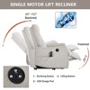 Blue Chenille Single Motor Power Lift Recliner Chair with Massage and Heat for Elderly, Max Reclining Angle 155° - 4 of 4