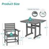Arceso Patio Table and Chairs Set 5 Pieces, HDPS Weather Resistant Outdoor Dining Set, Square Outdoor Dining Table with 4 Patio Chairs - 2 of 4