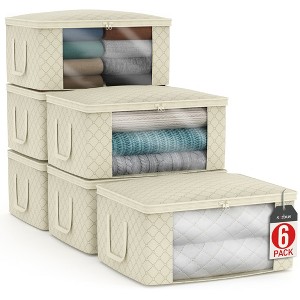 Sorbus Foldable Storage Bag Organizers with Large Clear Window & Carry Handles - 1 of 4